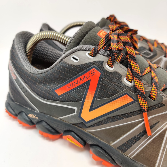 New Balance Minimus 1010v2 Trail Running Shoes Mens 9.5 D Gray Orange MT1010T2 - Picture 4 of 16